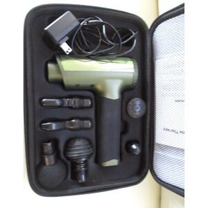 Deep Tissue Massage Gun Kit Percussion Muscle Therapy 6 Attachments Charger Case